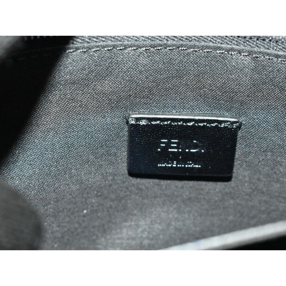 Fendi Clutch Shoulder Compact Bugs Cool Bag Blue Eye Leather - Picture 7 of 7